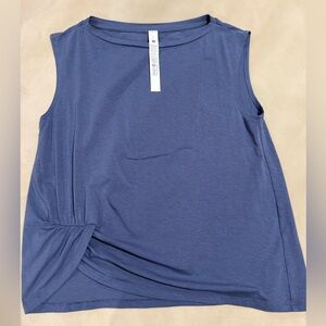 Lululemon Cotton-Blend Twist-Front Tank Top
Color: Oasis Blue